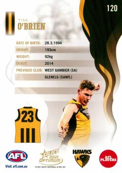 2021 Select Optimum #120 Tim O’Brien Back